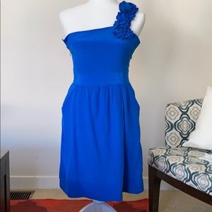 Yuki Kim one shoulder silk dress